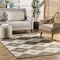 Nuloom Hand Braided Marla Denim And Jute Diamonds Area Rug 4ft x 6ft ASDR02D-406 - alternate 1
